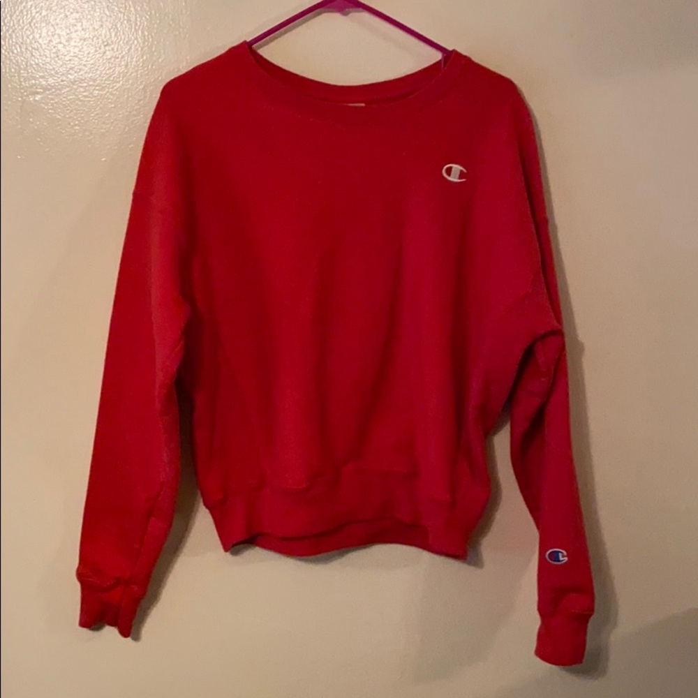 Semi cropped champion crew neck
